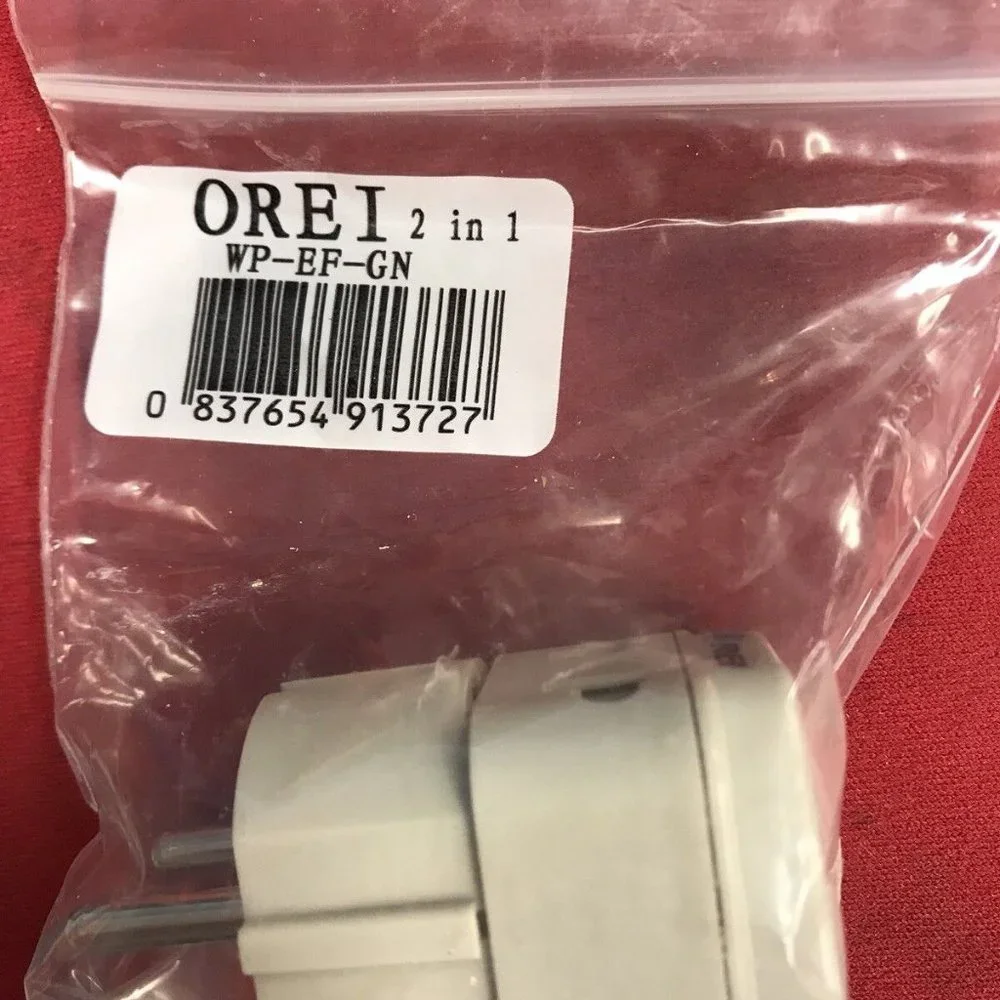 5 - OREI European Plug Adapters Schuko Type E/F for Germany France Europe Russia
